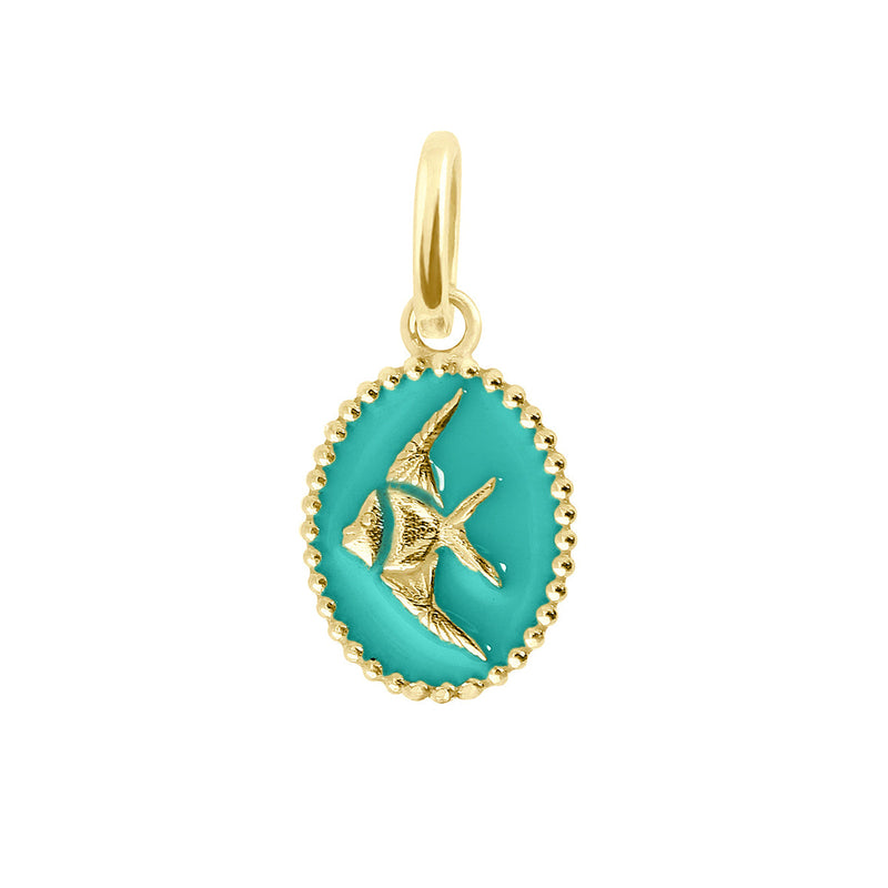 Angelfish Pendant, Yellow Gold