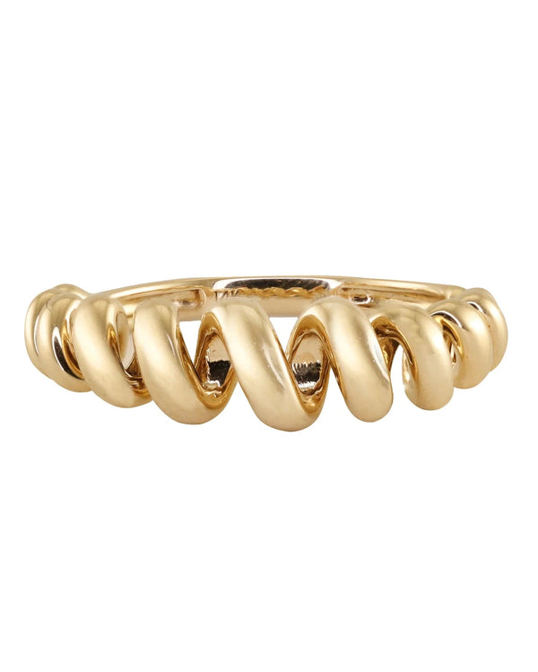 14kt gold spring ring