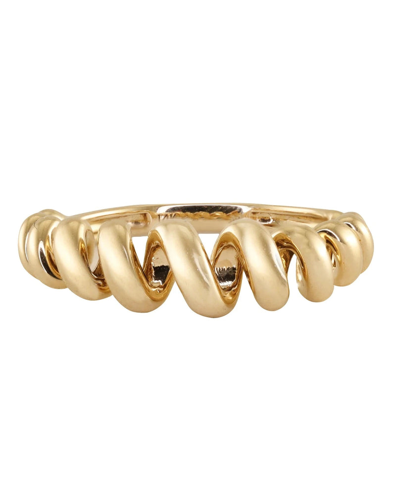14kt gold spring ring