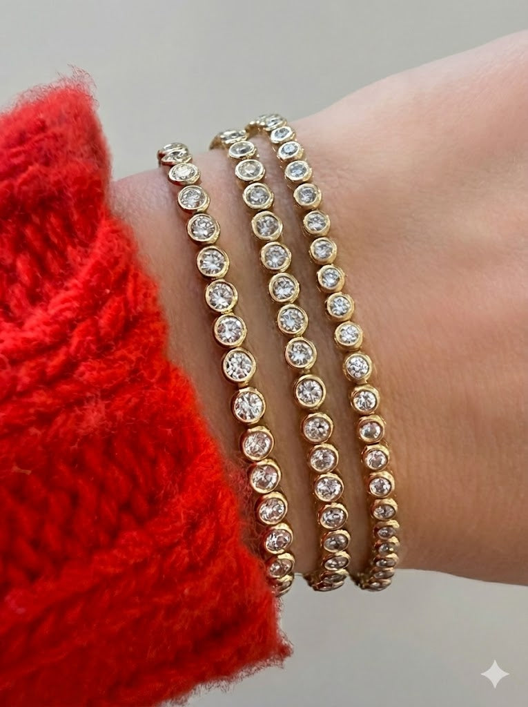 Bezel Lab Diamond Tennis Bracelet