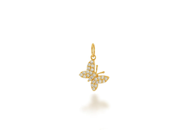 Mini Pave Butterfly Charm Only