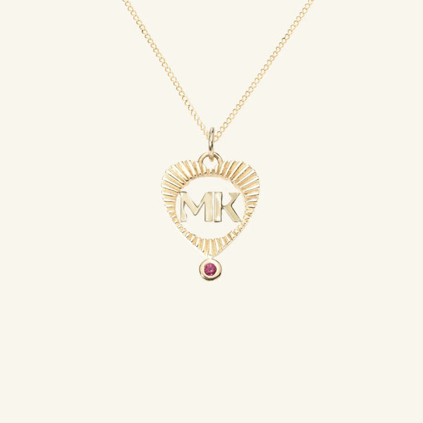 Mini Sunbeam Letter Heart Charms