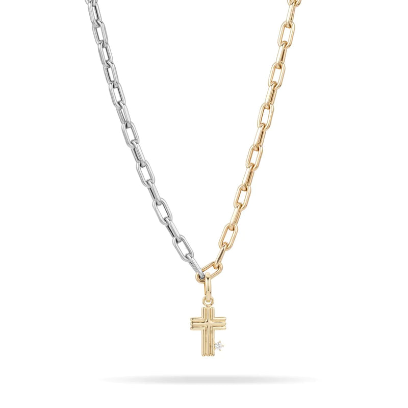 Groovy Cross Hinged Charm