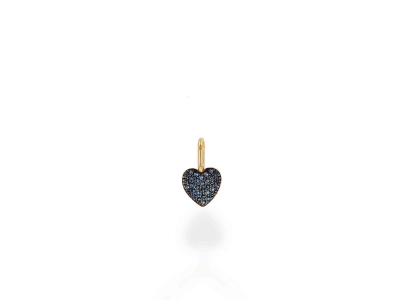 Mini Sapphire Heart Charm Only