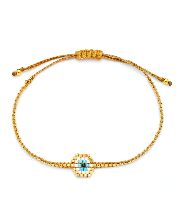 Oito Gold Miyuki Eye Bracelet