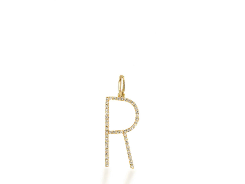 Oversized Diamond Letter Charm Only