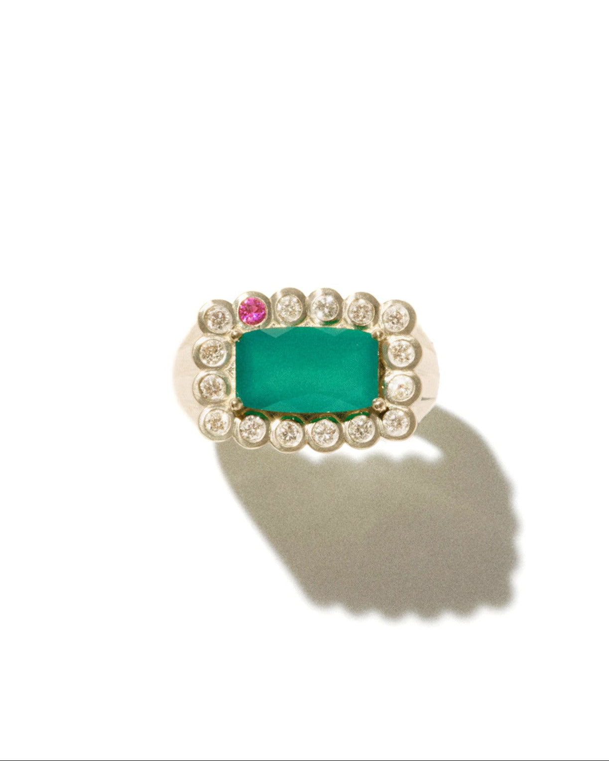 Ring ROBIN N°2 GREEN CHALCEDONY