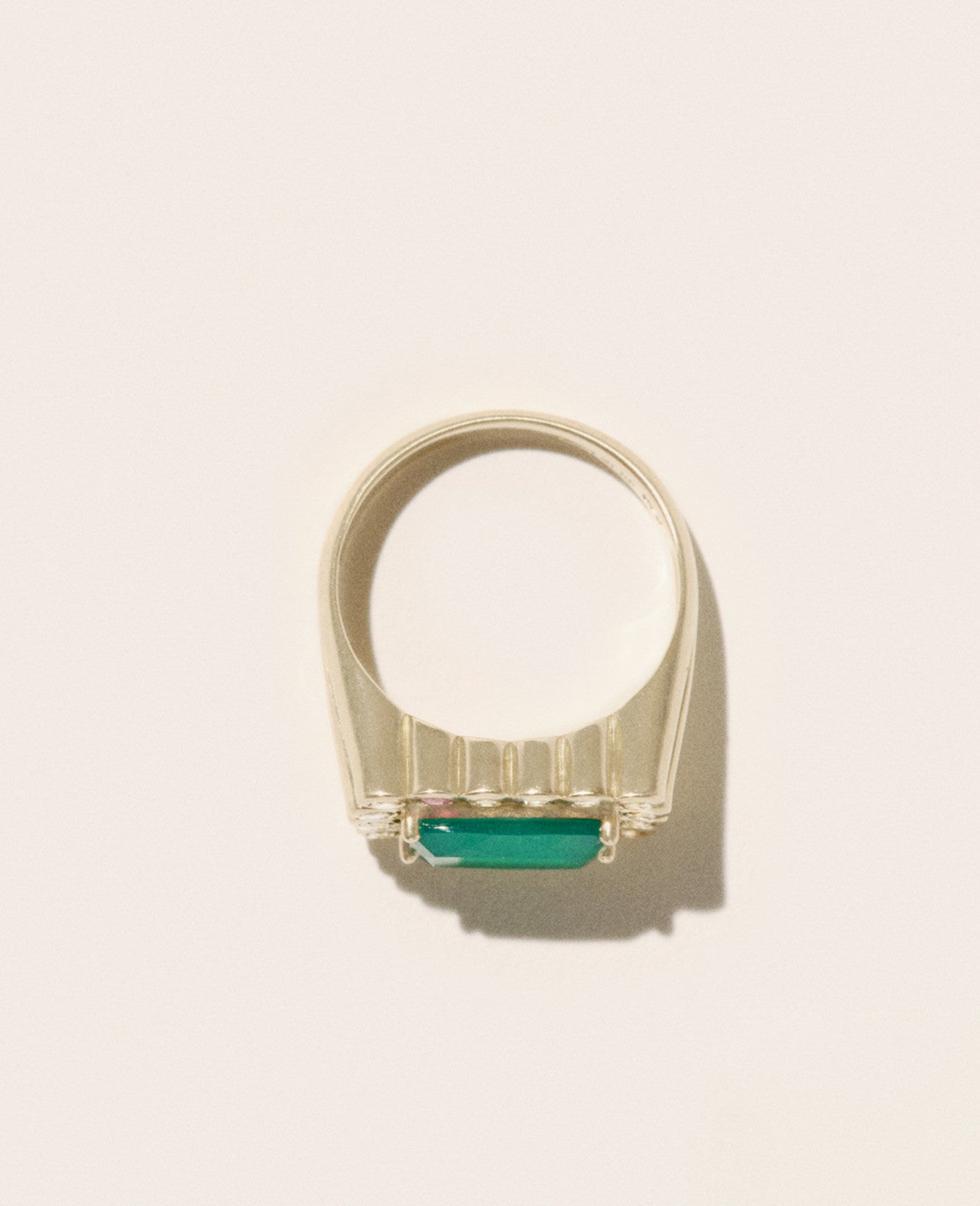 Ring ROBIN N°2 GREEN CHALCEDONY