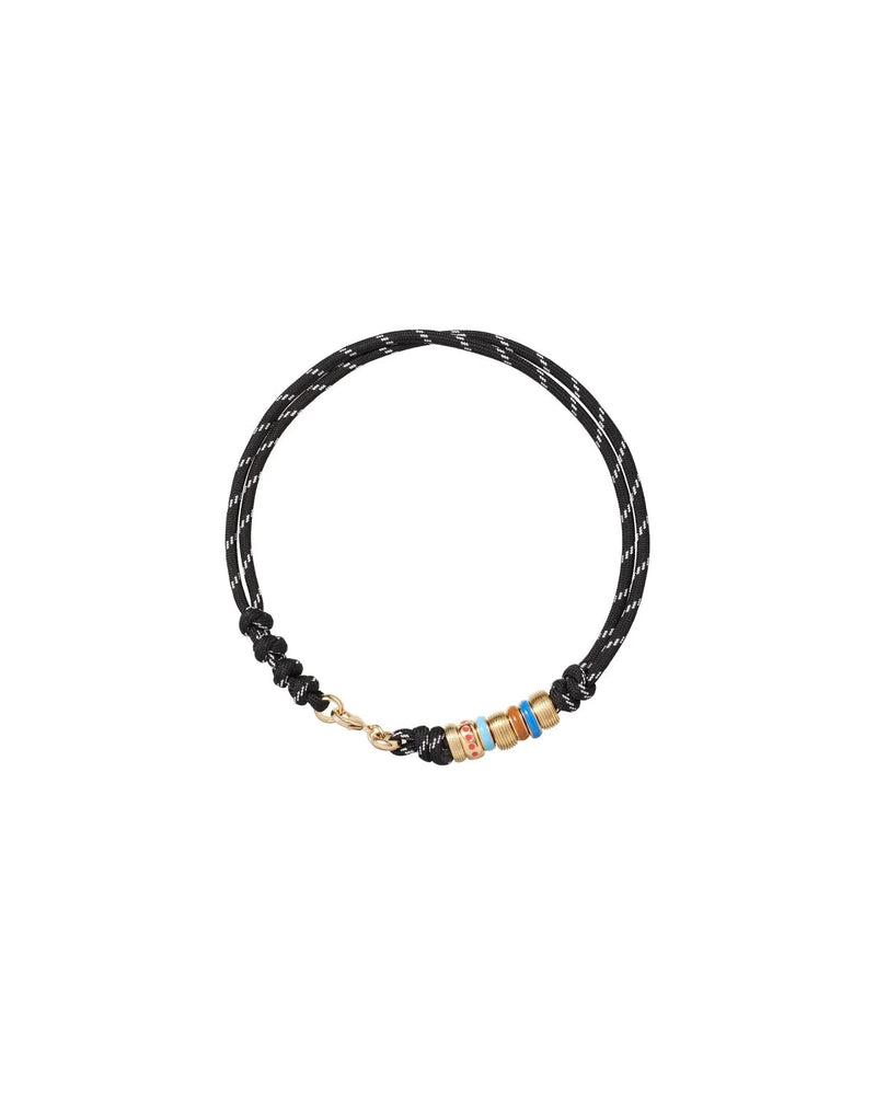 The Super Size Happy Cord Necklace in Black
