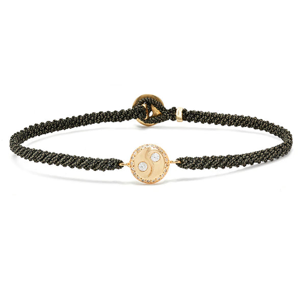 Diamond Yin-Yang Macrame Bracelet