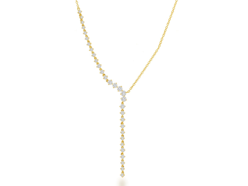 Asymmetrical Diamond Loop Necklace