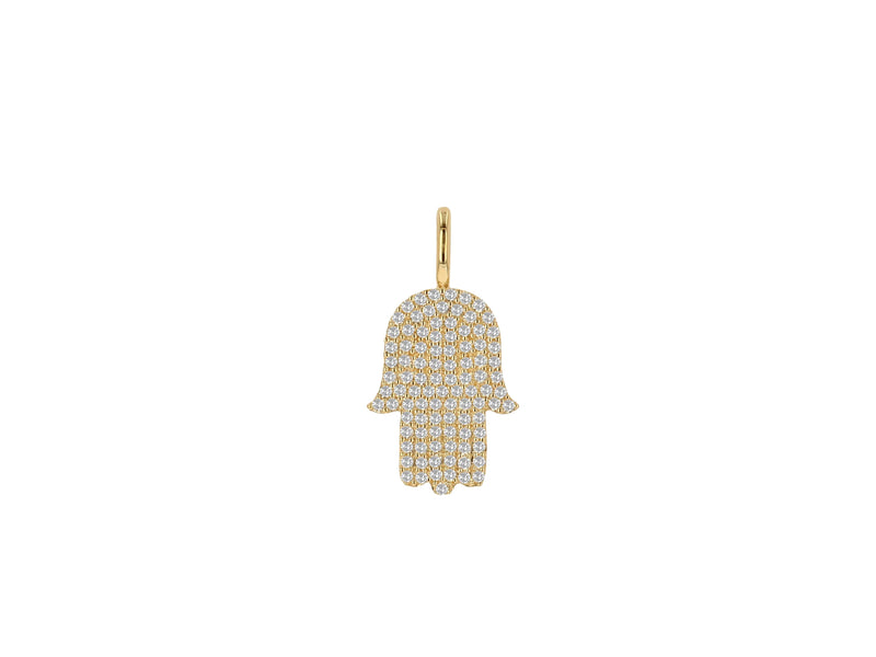 Diamond Pave Hamsa Charm