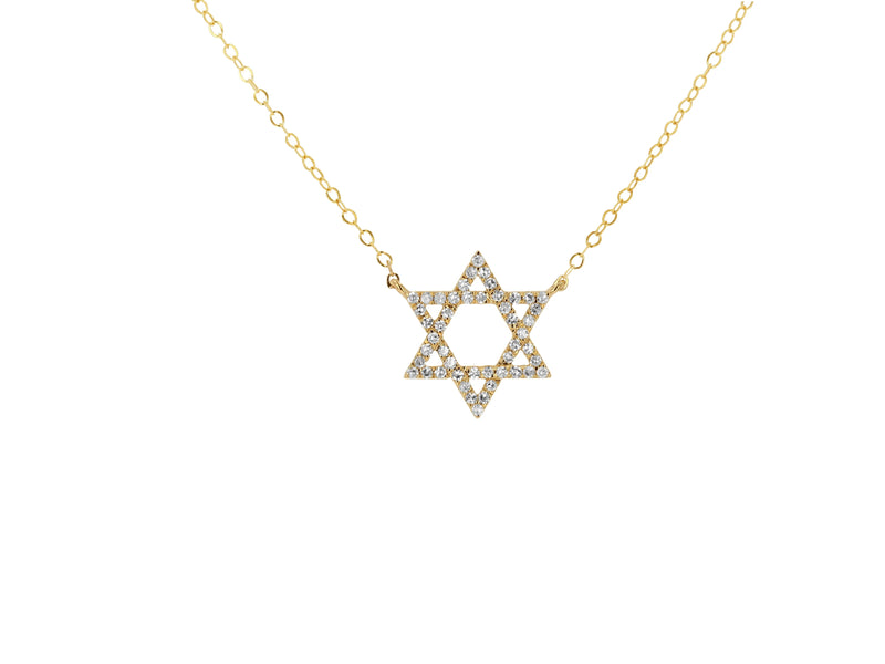 Diamond Jewish Star Necklace