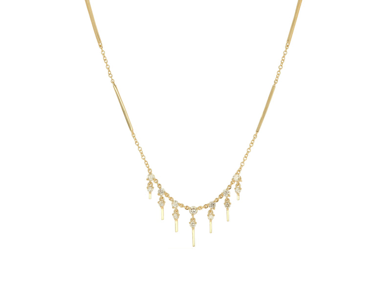 Diamond Bar Drop Necklace