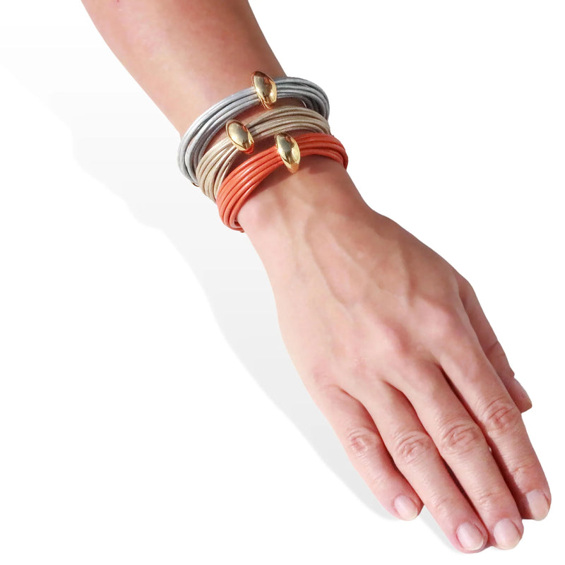 Terra Mali Bracelet In Shimmery Beige