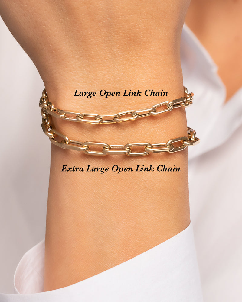14k large link bracelet