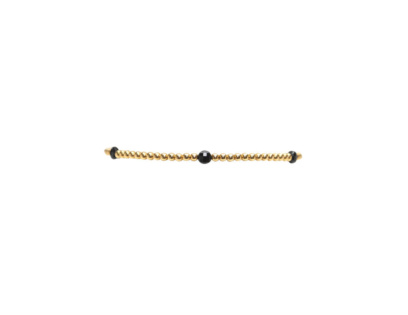 2mm Yellow Gold Filled Bracelet with Spinel Pattern