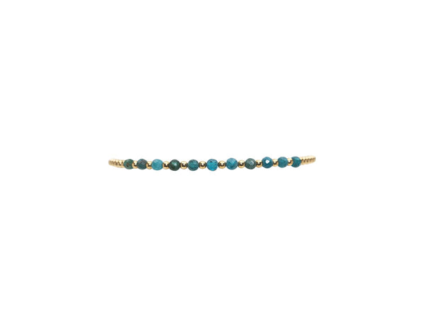2mm yellow gold filled bracelet with apatite pattern