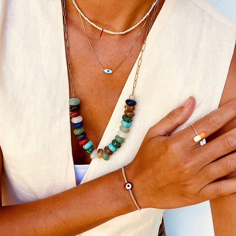 Elaine Gemstone Chain Necklace