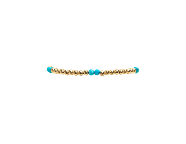 3MM SIGNATURE BRACELET WITH TURQUOISE PATTERN