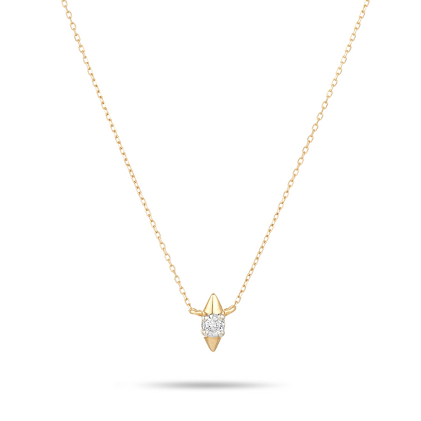 London Single Diamond Spike Necklace