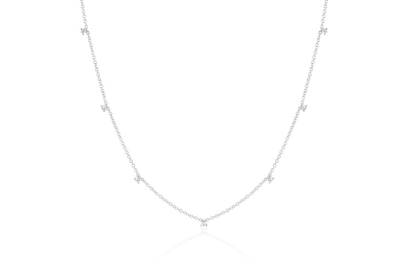 7 Prong Set Diamond Necklace