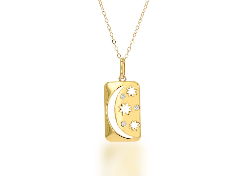 Gold and Diamond Starry Night Charm