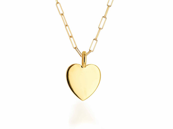 Personalized Oversized Gold Heart Charm