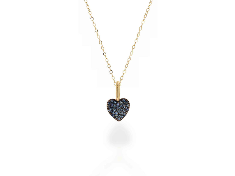 Mini Sapphire Pave Heart Charm