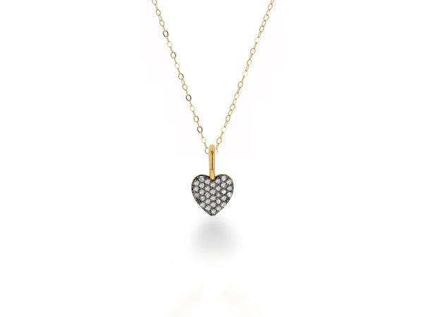 Mini Diamond Pave Heart Charm