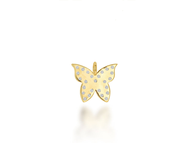 Gold and Diamond Butterfly Charm