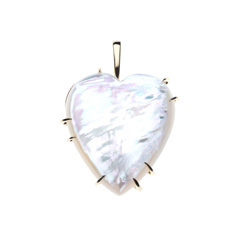 LOVE CARRY YOUR HEART PENDANT IN MOTHER OF PEARL