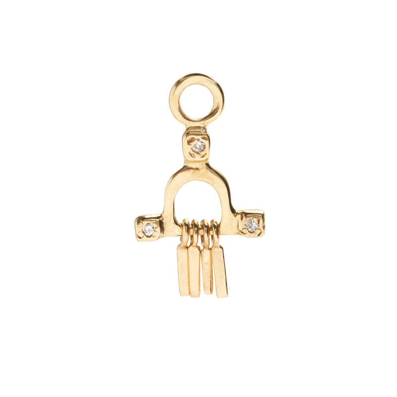 Gold and Diamond Temple Charm