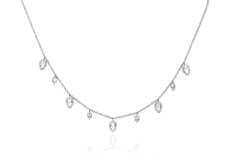Diamond & White Topaz Ultimate Teardrop Necklace