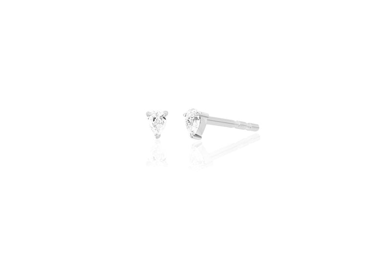 Mini Diamond Pear Stud Earring