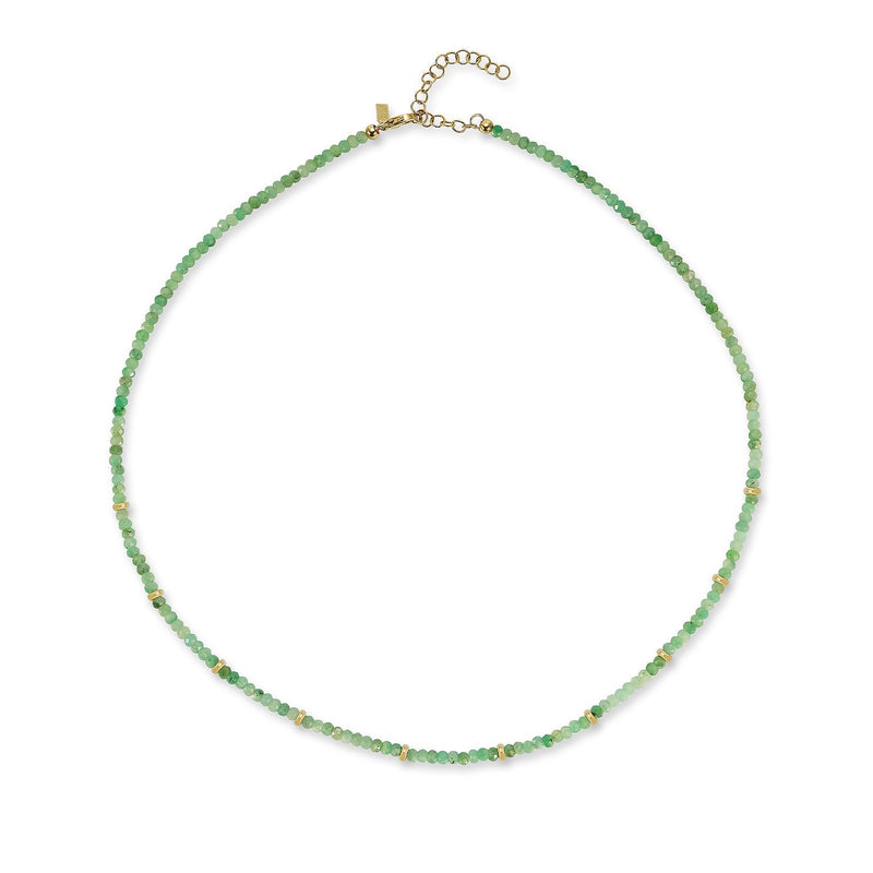 Birthstone Bead Necklace in Emerald