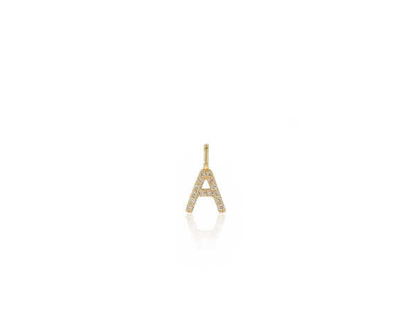 Diamond Letter Charm without Chain