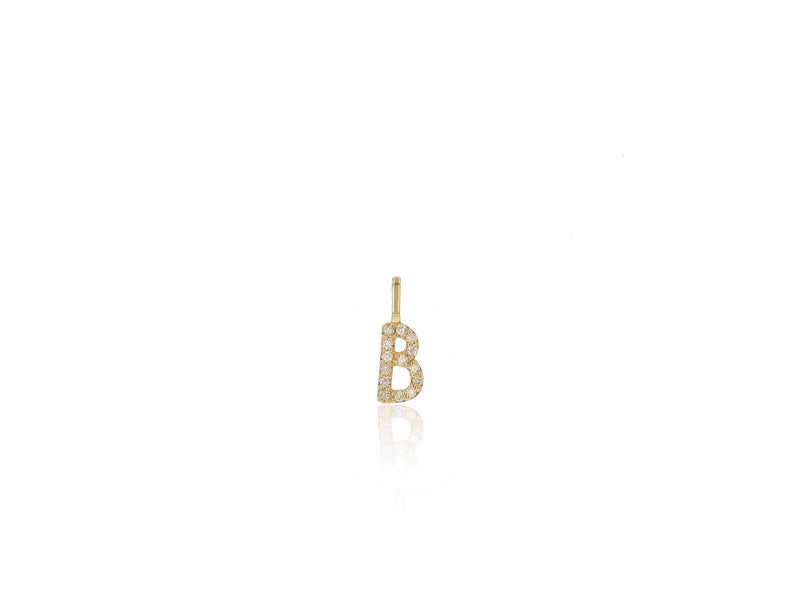 Diamond Letter Charm without Chain