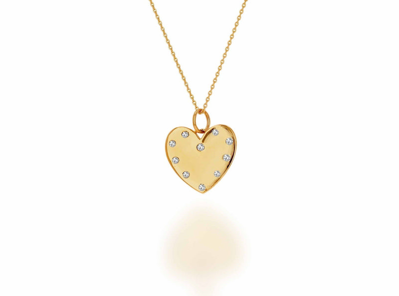 Personalized Diamond Heart Necklace
