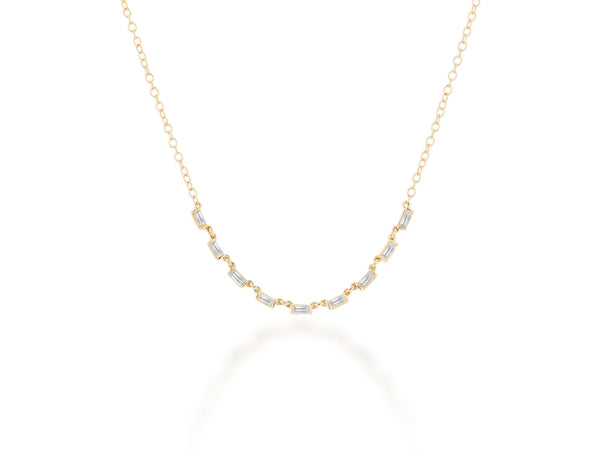 Diamond Baguette Layering Necklace