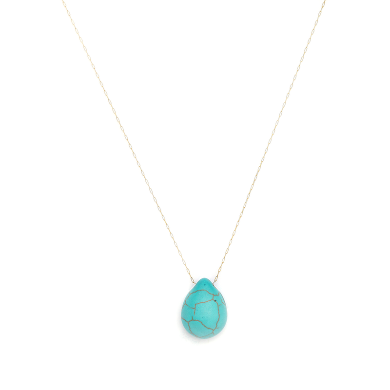 Paula Turquoise Teardrop Necklace