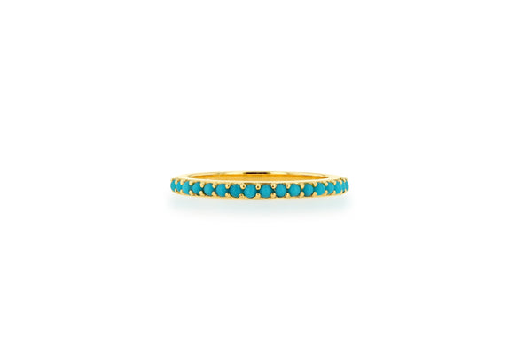 Pave Turquoise Band