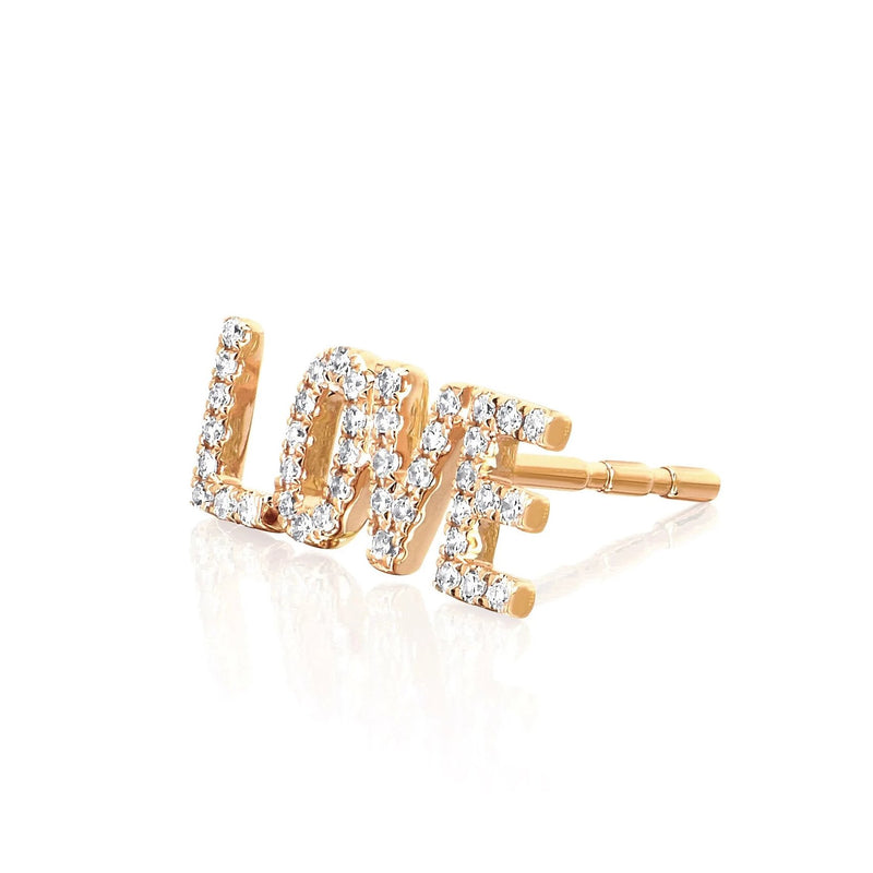 Diamond Love Stud Earring