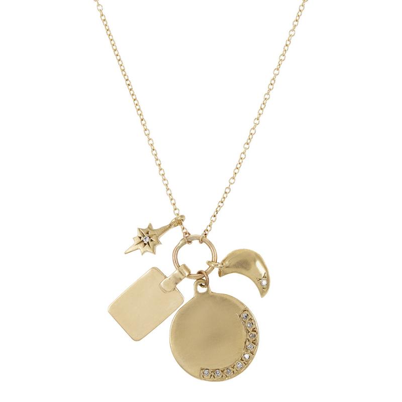 Classic charm necklace in gold