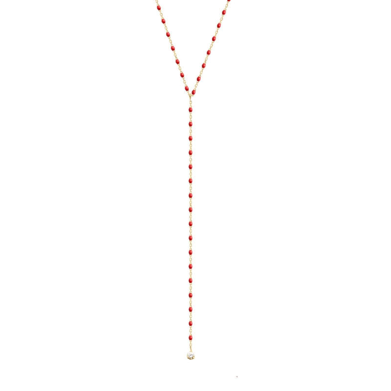 18kt Mini Diamond Y Necklace