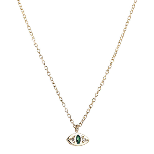 Cat Eye Emerald Necklace