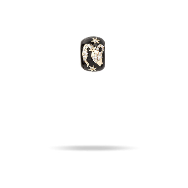 Zodiac Ceramic + Diamond Aquarius Big Bead