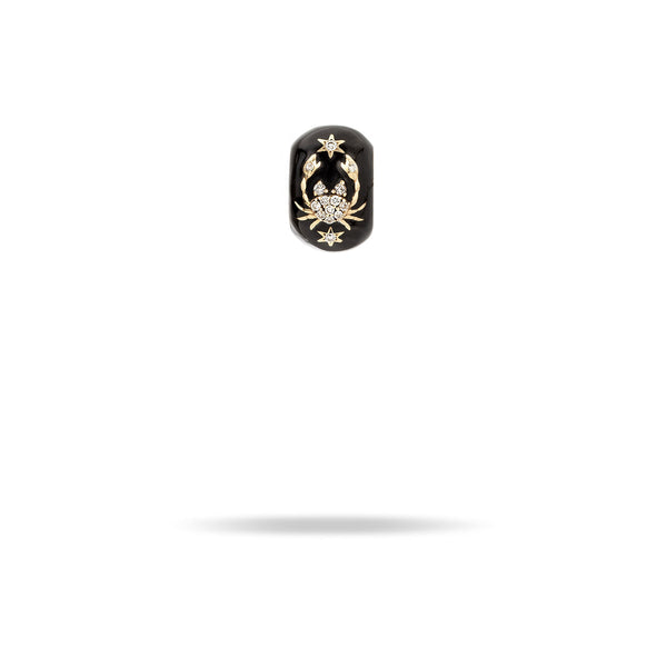 Zodiac Ceramic + Diamond Cancer Big Bead
