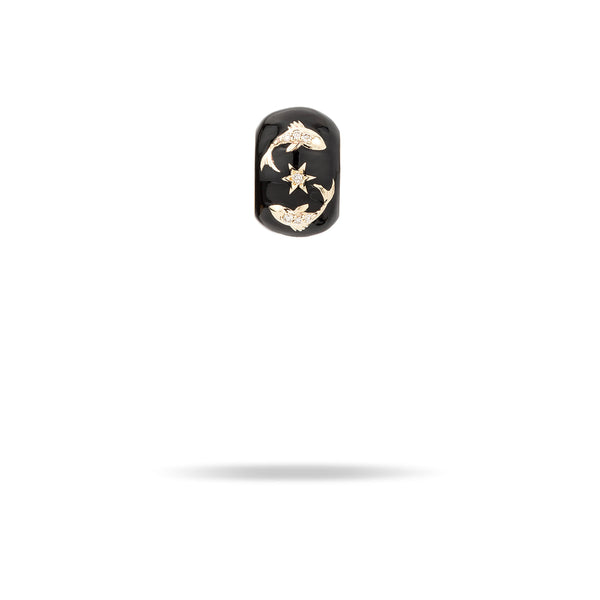 Zodiac Ceramic + Diamond Pisces Big Bead
