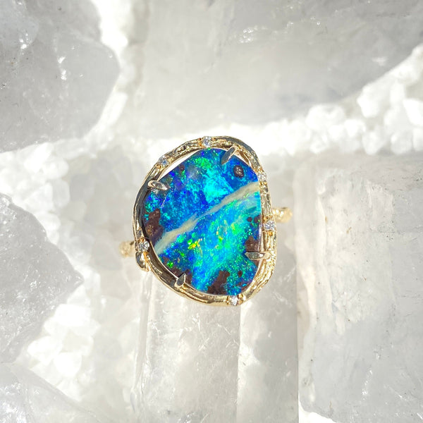 Deep Sea Opal Ring